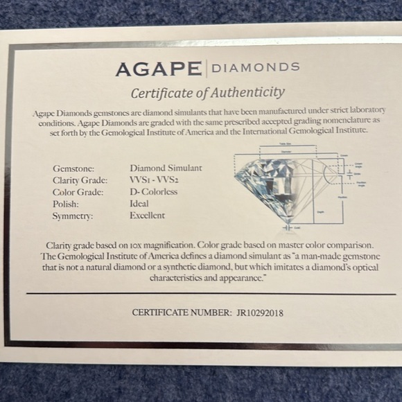 Agape Diamonds lab created 2 ct diamond stud earrings - Picture 8 of 12